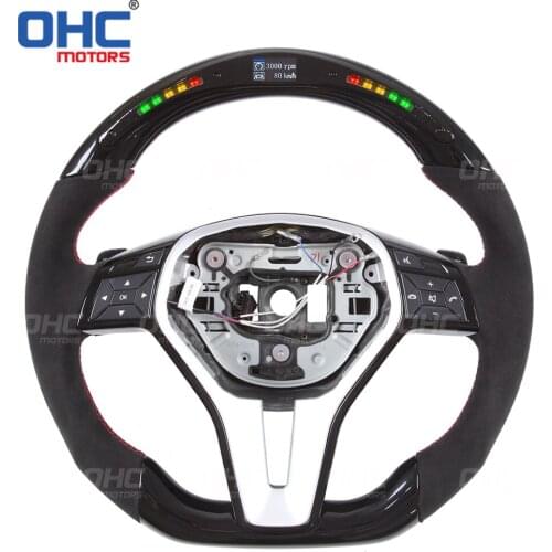 100% Real Carbon Fiber LED Steering Wheel compatible forW204,S204 W212,V212,S212 X156 X253 W246 C117,X117 W218