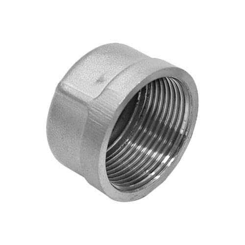 201 Stainless Steel Pipe Fitting Round Head Plug End Cap 1/4" 3/8" 1/2" 3/4" 1" 1-1/4" 1-1/2" BSP Female Thread