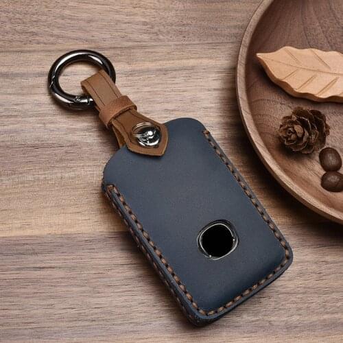 2021 New Genuine Leather Car Key Cover Case for Mazda 3 Alexa CX4 CX5 CX8 2019 2020 Fob Protect Smart Remote Car Key Case Covers
