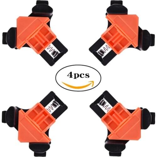 4pcs Wood Angle Clamps 60/90/120 Degrees Woodworking Corner ClampRight Clips DIY Fixture Hand Tool Set for Taper Plate