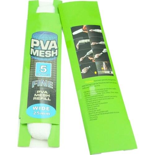 5M PVA 25mm Wide Mesh Refill Carp Fishing Stocking Boilie Rig Bait Wrap Bags