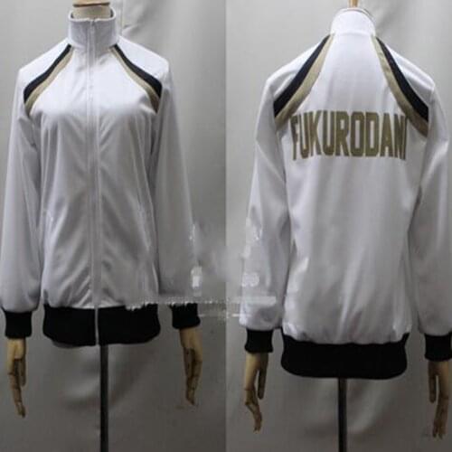 Custom made Anime Haikyuu Fukurodani Academy Volleyball Team Uniform Cosplay Costumes Clinquant Velvet Unisex Coat Free Shipping
