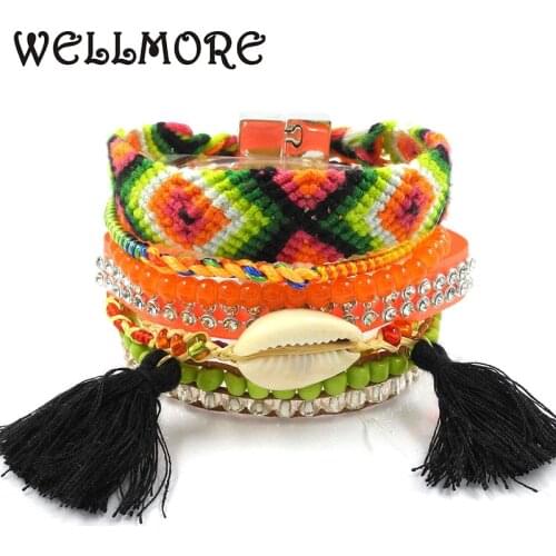 Brazilian bead weaving rope multilayer bracelet magnet buckle Friendship bracelet Bohemian bracelets boho bangle B1509
