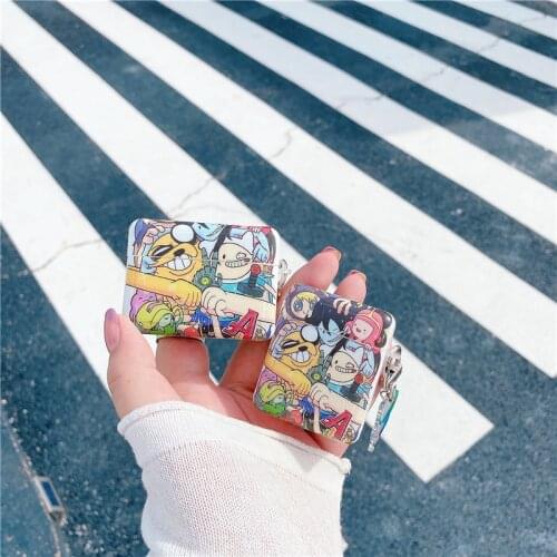 Funnt US TV Adventure Time Earphone Case for Airpods 1 2 Pro 3 Anime Pattern Wireless Headset Cover Soft Protective with Pendant