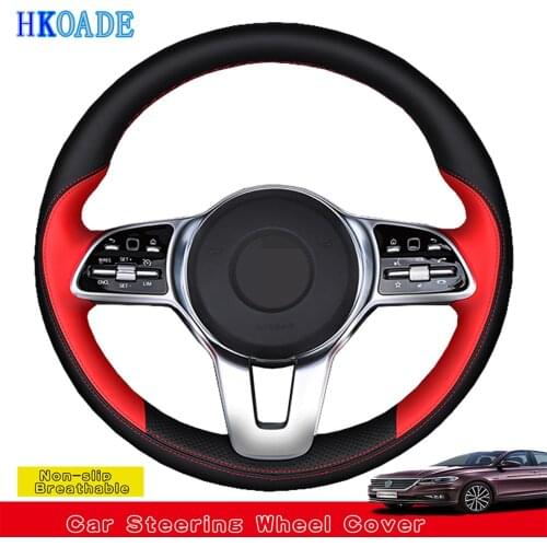 DIY Hand-stitched Soft Genuine Leather Car Steering Wheel Covers For Mercedes Benz A Class 19-20 GLC GLB 2020 CLS 2018-2020