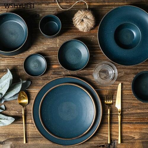 Japanese-style Phnom Penh retro ceramic dish dishware matte matte restaurant commercial rice bowl dish Western pasta dish