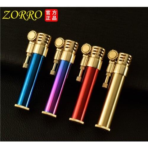 Zorro kerosene lighter side open lid creative grinding wheel flint portable gasoline oil igniter men women fashion gift gadgets