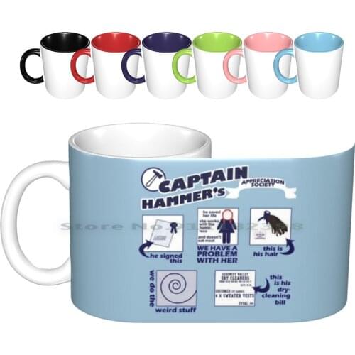 Captain Hammers Appreciation Society Ceramic Mugs Coffee Cups Milk Tea Mug Horrible Dr Sing Along Blog Sing Horribles Captain