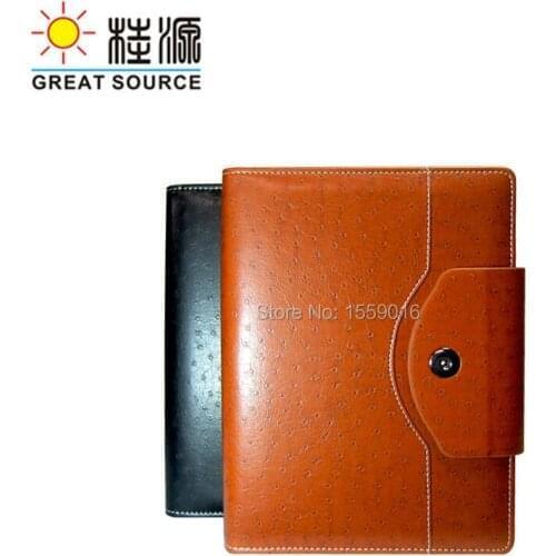 Leather A5 Notebook 2021 Planner Notepad Ring Binder Agenda Kraft White Grid Loose Leaf Paper Organizer Notebook Office Book