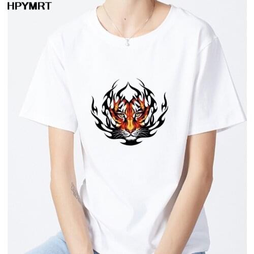 Cool Tiger Pattern Print Short Sleeve T-shirts Women Casual O-neck T Shirt Graphic Woman Clothes Tops Female Fashion Summer Tee