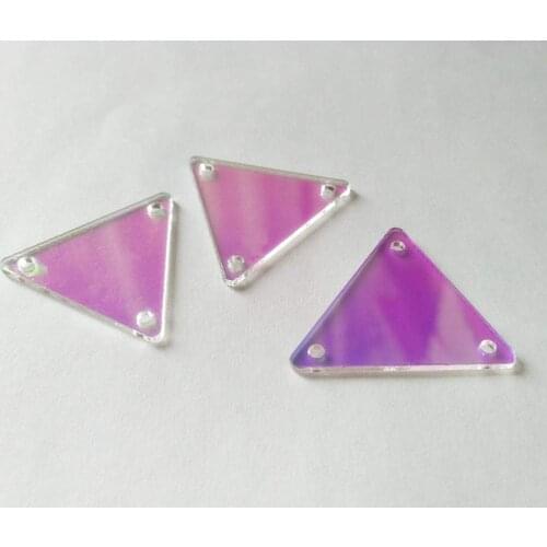 MEYA New Arrive Sew On Triangle Mirror Piece, DIY Mirrored Rhinestones for Costume Evening Dresses