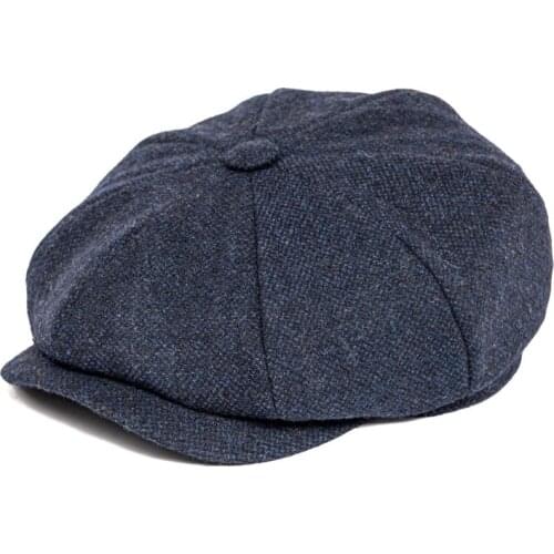 BOTVELA Mens 8 Piece Wool Blend Newsboy Flat Cap Gatsby Retro Hat Driving Caps Baker Boy Hats Women Boina 005