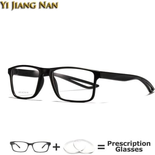 Men Prescription Glasses Frame Sports Style Optical Eyeglasses Square Full Rim Clear Lentes Male Eyewear Ready Recipe Spectacles