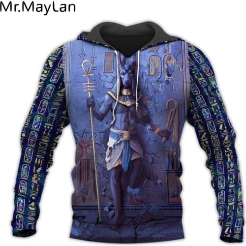 New Egyptian God Eye of Egypt Pharaoh Anubis Ancient Egypt 3D Printed Zipper/Hoodies/Sweatshirt/Jacket Fashion tops Drop ship