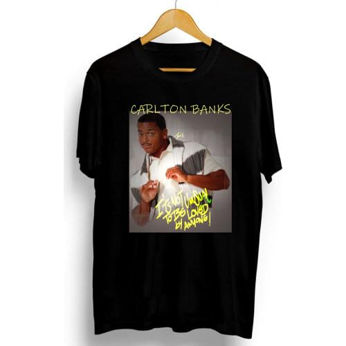 Carlton Banks New T Shirt The Fresh Prince Bel Air 90s Homage Willl Smith Vintage for Man Hipster O-Neck Causal Cool Tops Tees
