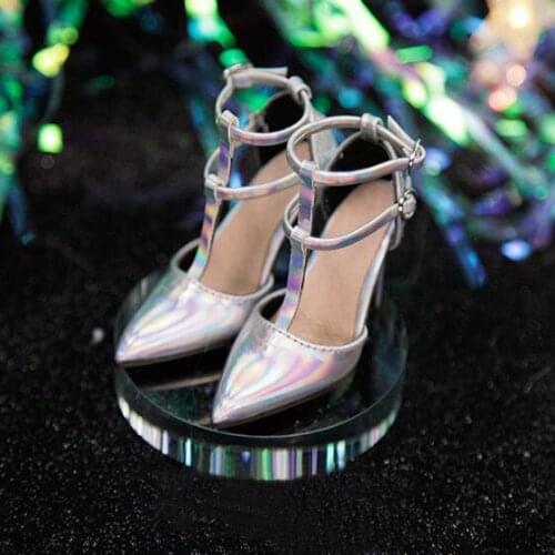 NEW BJD Doll Shoes High-heeled shoes Laser metallic modern Pointed shoes 1/3 BJD DD SD16 5 colors Doll accessories