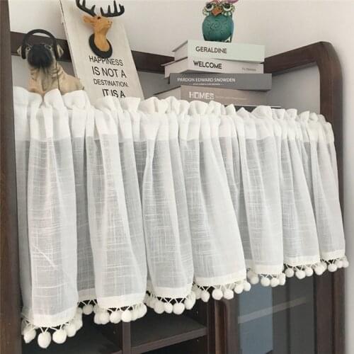 Kitchen Cabinet Curtain Dustproof Half-curtain Wardrobe Cover for Bay Window Short Curtain Door Partition Cabinet Drape