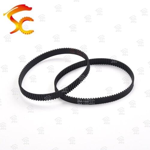 10pcs 2GT 188 6/10/12 belt closed loop rubber 2GT-188-6/10/12 timing belt Teeth94 Length 188mm width 6mm10mm/12mm for 3D printer