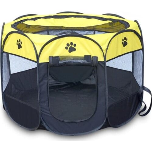 Wholesale Supply Foldable Pet Tent Pet Cage Oxford Outdoor Pet Cat Dog Puppy Fence