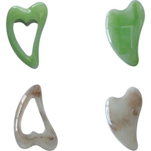 Natural Resin Guasha Scraping Massage Scraper Face Massager Acupuncture Gua Sha Board Acupoint Face Eye Care SPA Massage Tool
