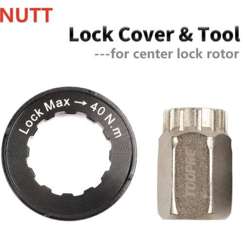 NUTT 2PC Centerlock Hubs Rotor Adapter MTB Bike Center Lock Disc Cover / Cap Tool Sleeve Aluminum alloy Kit For Bicycle Parts