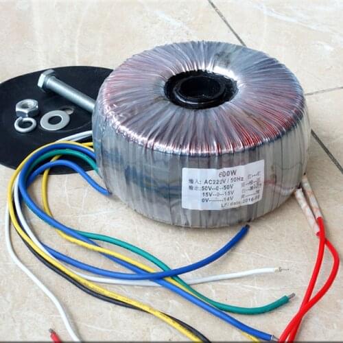 600W toroidal transformer, output 1 group 3-wire 50V+1 group 15VX2+1 group secondary 14-wire output
