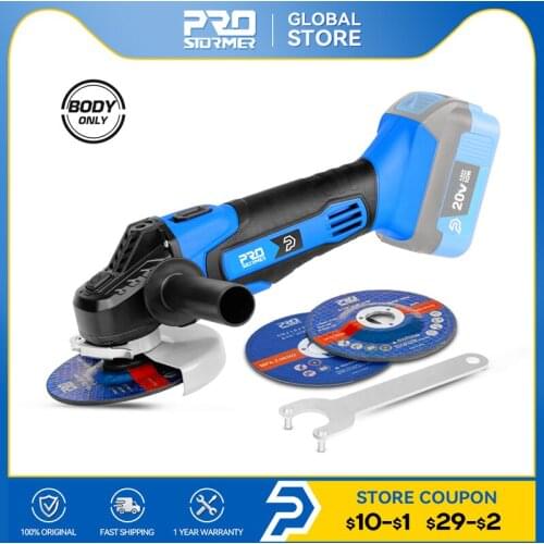 20V Angle Grinder Cordless Cutting Grinding Tool Powerful Machine Electric Angle Grinder Body Only By PROSTORMER