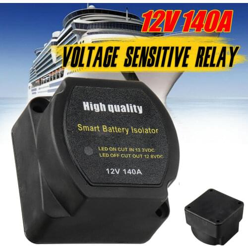M6 1/4" Dual Battery System Smart Isolator Voltage Sensitive Relay Vsr 140a 12v Camper Accessories Disconnect Switch