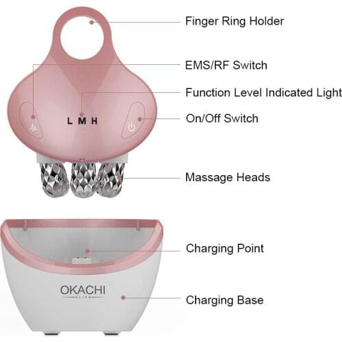 Smart Facial Massager RF EMS Home Beauty and Skin Care Tools Lifting Firming and Anti-aging Multifunctional Skin Care Instrument