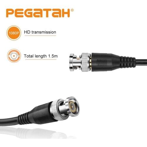 0.5M-10M BNC Male To Male Adapter Cable for CCTV Camera BNC Connector Cable Camera BNC Accessories
