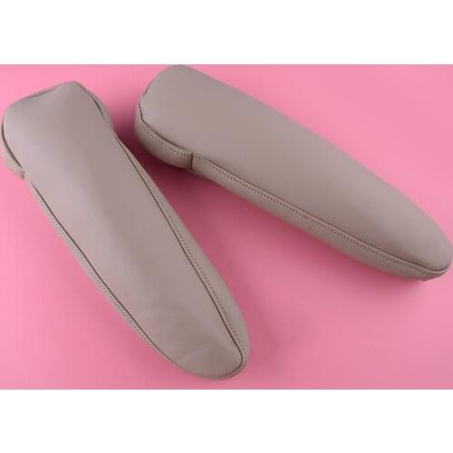 1Pair Car Beige Front Seat Armrest Protector Cover PU Leather Fit For Toyota Sienna 2011 2012 2013 2014 2015 2016 2017 2018