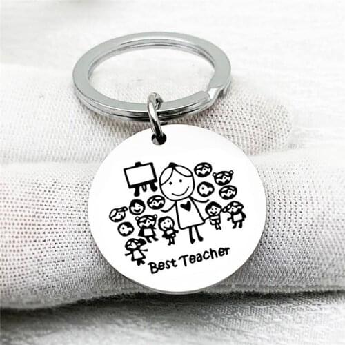 Stainless Steel Keychain Student Send Teacher Gift TeacherS Day Teacher Teacher Thanksgiving Gift Stainless Steel Jewelry 1 Pcs