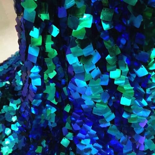 1Y/Lot New Stlye Square Piece Sequins Fabric for Dresses Costumes Wedding Shooting Background Stage Childrens Wear