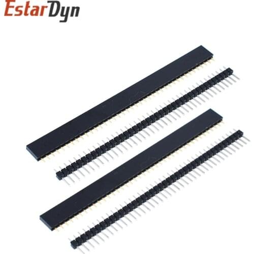 10pcs 1x40 Pin 2.54mm Single Row Female + 10pcs 1x40 Male Pin Header connector