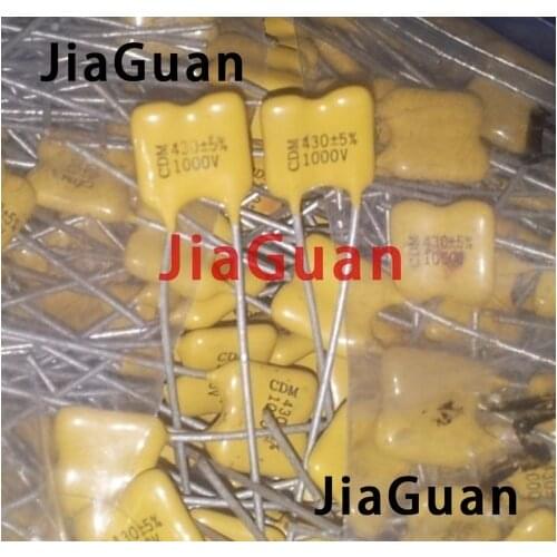 10PCS new CDM Silver Mica 1000V430PF 5% Yellow mica capacitor 1KV 430P 1000v audio 430pF/1000V 431