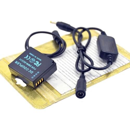 12V-24V Step-down DC Cable+DCC11 DMW-BLG10 BLE9E Fake Battery for Lumix FMARKII DMC GF3 GF5 GF6 GX5 GX7 GX85 TZ100 ZS110 ZS200