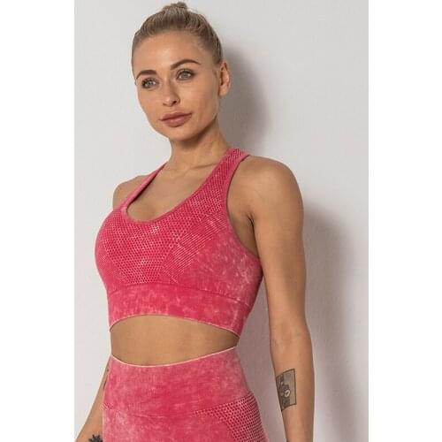 1832 Plus Size Fashion Sports Seamless Bra High-intensity Running Vest Top Pure Color Comfortable Breathable Womens Bra