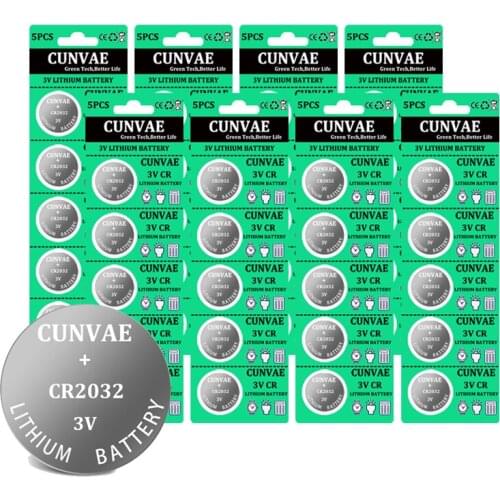 40pcs cr2032 CR 2032 BR2032 DL2032 Button Cell Batteries 3V Coin Lithium Battery For Watch Remote Control Calculator cr2032