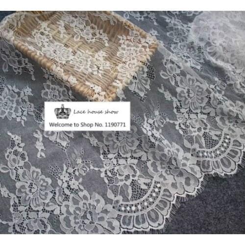 54cm Hollow black and white unilateral eyelash lace fabric skirt stitching clothing home curtain accessories Wedding lace