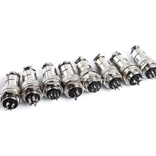 1 set 4/3" GX20 Aviation Circular Connector 2Pin3/4/5/6/7/8/9pin10/11/12/13/14/15pin Male Socket&Female plug Diameter 20mm
