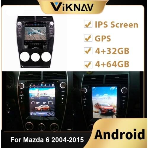 For Mazda 6 2004-2015 Android Car Radio Multimedia Player GPS Navigation Head Unit Tape Recorder HD Screen Video Player