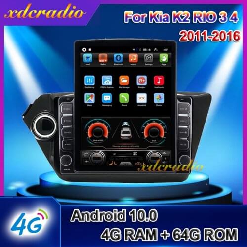 Xdcradio 10.4 Inch Vertical Tesla Screen Android 10.0 For Kia K2 RIO 3 4 Car Radio DVD Multimedia Player GPS Navigation CarPlay