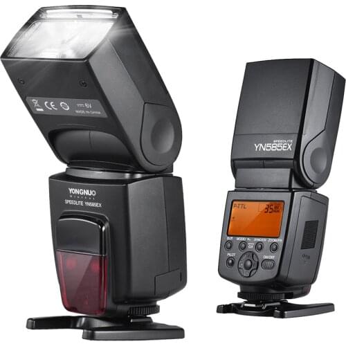 YONGNUO YN585EX P-TTL Wireless Speedlite Flash Light GN58 HSS 1/12000s SP S1 S2 Slave AF-assist Rear Curtain SYNC LCD Screen