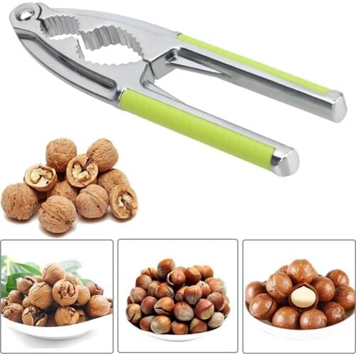 Quick Walnut Cracker Stainless Steel Nutcracker Sheller Opener Pine Pecan Hazelnut Plier Multi-Function Nut Cracker