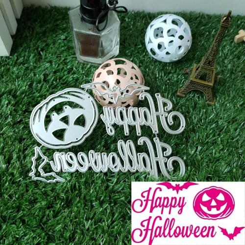 Halloween fast light pumpkin head bat metal cutting mould DIY scrapbook photo album relief handicraft mold