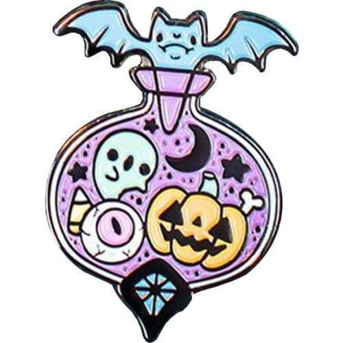 Halloween Enamel Pin Magic Badge Goth Gifts