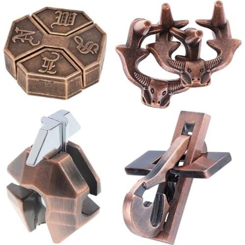 Alloy Puzzle Toy for Kids and Adults Brain Teaser IQ EQ Test 3D Model Games Educational Magic Classic Challenging Jigsaw Gift