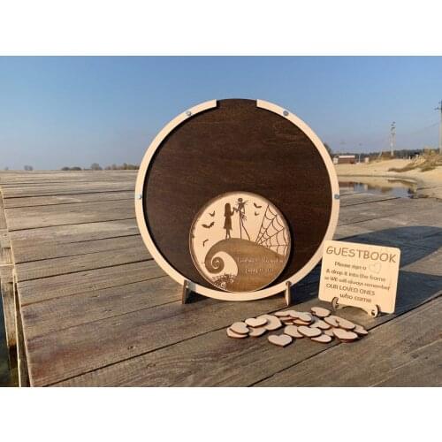 Nightmare before Christmas wedding guest book, guestbook alternative, Jack and Sally guest book ideas