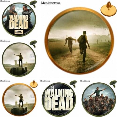 Walking Dead Vintage Jewelry With Bronze/Silver/Golden Clip Ear Hook Stud Earring For Women Christmas Gift