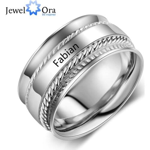 Custom Jewelry Personalized 1 Name Rings for Women Female Size Ring Gift for Best Friend Party Accessories (JewelOra RI103815)